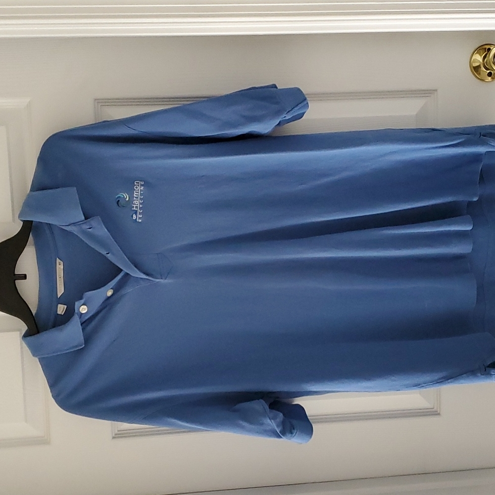 Cutter & Buck men's polo shirt. "GP Harmon Recycling"  XL. Blue